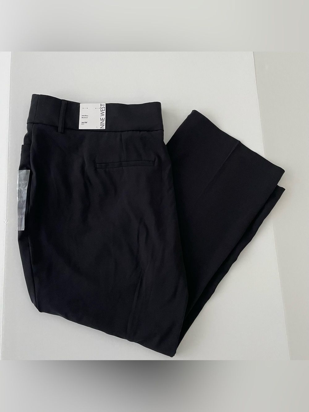 Nine West Magic Waist Bootcut Pants 20W Short Tummy Control Sculpting Stretch BK